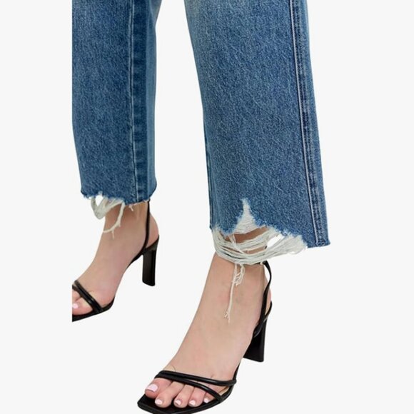 Judy Blue Rigid Magic Destroy Hem Crop Wide Leg - Picture 2 of 5